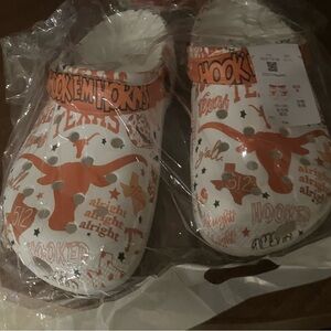 Brand new Texas Longhorn Croc style shoes